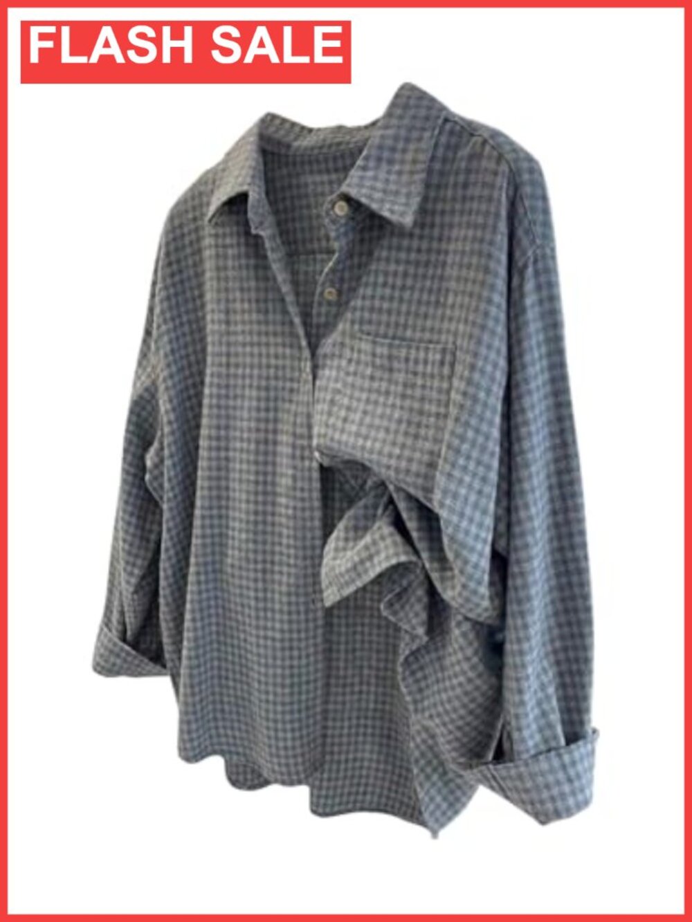 Plaid Long Sleeve Button Down Blouse Collared Casual Top
